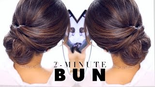 2Minute Elegant BUN Hairstyle ★ EASY Updo Hairstyles [upl. by Concha]