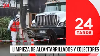 Nuevo sistema frontal limpieza de alcantarillado y colectores de agua previo a la lluvia  24 Horas [upl. by Genet]