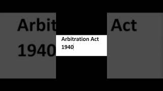 Arbitration Act 1940 In urdu [upl. by Leitao533]