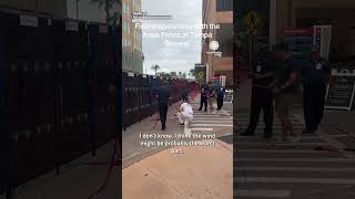 Tampa Hospitals Aqua Fence Goes Up for Hurricane Milton [upl. by Hailed]