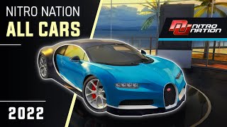 Nitro Nation All carsFull car list  2022 Updated [upl. by Norah708]