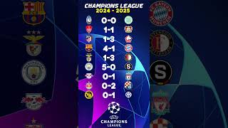 Resultados jornada 3 día 2 Champions League 2024  2025  Resultados champions league hoy [upl. by Yvad405]