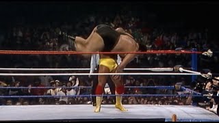 An emotional Hulk Hogan recalls his Wrestlemania 3 Main Event Match with Andre The Giant  WWF  WWE [upl. by Llerret423]