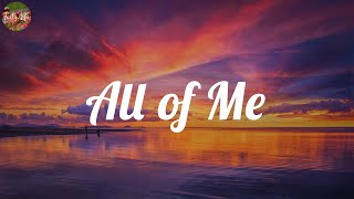 John Legend  All of Me Lyric Video Ed Sheeran Justin Bieber Mix [upl. by Tsepmet]