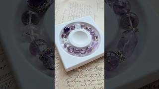 Amethyst Azeztulite Bracelet💜🌟diy crystaljewelry crystals handmade handmadejewelry beads [upl. by Feltie54]