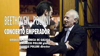 Beethoven Piano Concerto No 5 quotEmperorquot Op 73  Daniele amp Maurizio Pollini  Sinfónica de Galicia [upl. by Pardew]