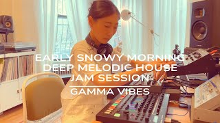 Gamma Vibes  Early snowy morning deep melodic house jam session [upl. by Yeruoc364]