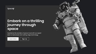 How To Create Minimal HTML CSS Website  SpaceY Hero Section [upl. by Goldsmith]