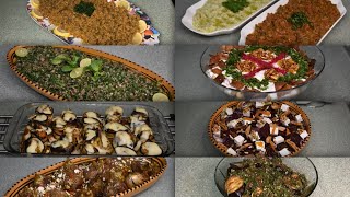 تسعه انواع مختلفة من سلطات او مقبلات باردة و ساخنة [upl. by Alliw705]