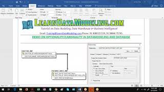 Data Modeling and Database Optionality and Cardinality  LearnDataModelingcom [upl. by Galvin758]