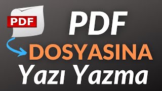 2021  PDF Dosyasına Yazı Yazma  Not Alma [upl. by Sadonia]