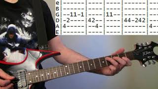 SpiderMan 60s Cartoon Theme Guitar Lesson with Chords amp Tab Tutorial Also Ramones Cover [upl. by Kehr]