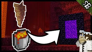 Use Dripstone to get to the Nether  Skyblock Vanilla Minecraft [upl. by Lamaj195]