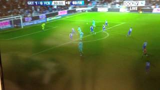 Messi hits the post in the 90th minute Ray Hudson loses his sht [upl. by Anawed]