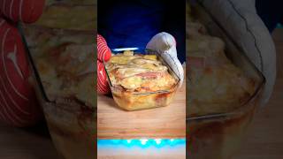 ASMR  Potato gratin with morteau sausage and morbier cheese 🤤 shorts cooking recipe asmr [upl. by Colly406]