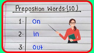 preposition words 10  10 Example of preposition  preposition in English grammar preposition word [upl. by Harday]