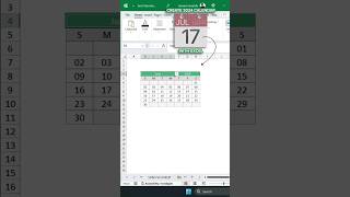 2024 Calendar in Excel shorts [upl. by Ardnuhsor]