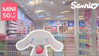 🌸Sanrio x Miniso 🌸 shopping for organization cute Sanrio clothing everyday items but kawaii 🌸 [upl. by Ailesor]