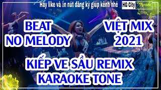 KIẾP VE SẦU REMIX KARAOKE TONE NAM  ĐAN TRƯỜNG [upl. by Anwad]