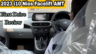 2023 New Grand i10 Nios Facelift AMT🔥 Drive Review  Manual Bhul Jaoge  Better Drive In Amt [upl. by Reiter805]