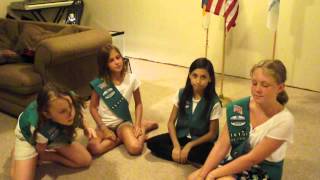 Girl Scout hand signals handshake promise and law [upl. by Ahsieym]