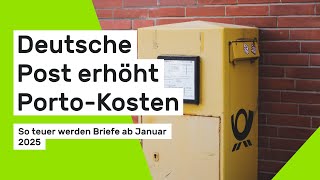 Deutsche Post erhöht Porto So teuer werden Briefe ab Januar 2025 [upl. by Ratcliffe]