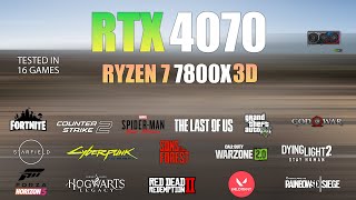 RTX 4070  Ryzen 7 7800X3D  Test in 16 Games  RTX 4070 Gaming Test [upl. by Buskirk]