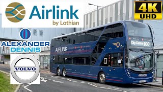 Lothian Buses Airlink 100 Edinburgh Airport to City ADL Enviro400XLB Volvo B8L 1139SB19GNJ [upl. by Anabal]