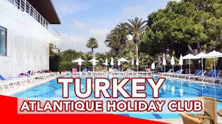 ATLANTIQUE HOLIDAY CLUB KUSADASI TURKEY 🇹🇷  Full tour of beach swimming pool and bar [upl. by Inalaehak]