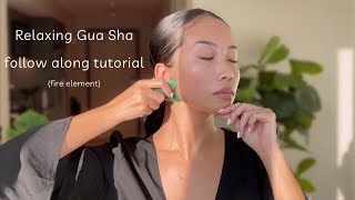 Easy Gua Sha follow along tutorial very relaxing [upl. by Akemahc832]