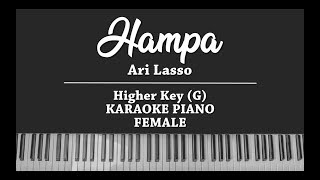 Hampa  Ari Lasso FEMALE KARAOKE PIANO COVER [upl. by Aremus]