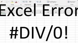 Excel Error DIV0 How to solve Excel error formula DIV0 excel office computer [upl. by Laehcym315]