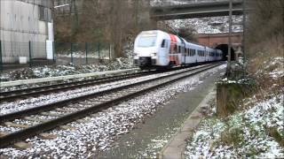 Winter auf der Saarstrecke bei Mettlach 15012016 [upl. by Calvinna]