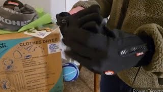 Temu USB Heated Winter Gloves Review [upl. by Darell]