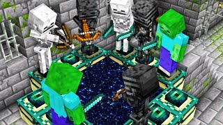 Minecraft pero los Mobs Pasan el Juego por Mi [upl. by Anirdnaxela]