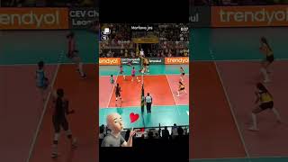 Vakifbank vs milanomarkova🔥 volleyball follow zehragunes championsleague subscribe [upl. by Hesky]