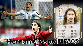 Hernan Crespo FIFA2005 22 goals PS2 [upl. by Cherice804]