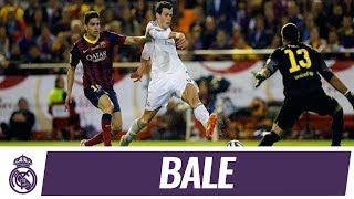 Gareth Bales incredible goal against Barcelona  Copa del Rey Final 2014 [upl. by Nyad]