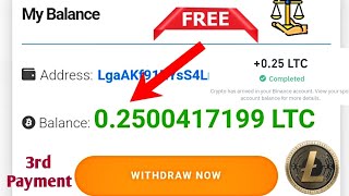 Free025 LTC 🤑  Payment Proof  LTC Miner  Free LTC  LTC Mining  Free LTC Mining 2024  LTC [upl. by Ludovico]