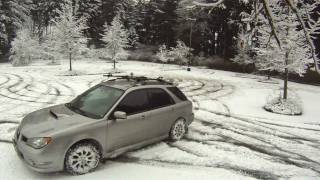 2006 WRX Wagon  Snowy Parking lot [upl. by Ttenaej547]