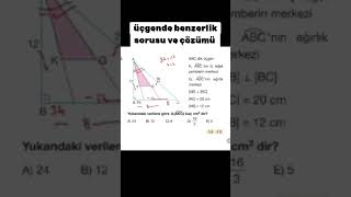 üçgende benzerlik sorusu ve çözümü [upl. by Cann]