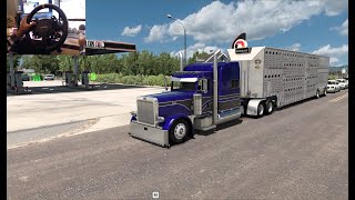 Custom Peterbilt 379 C15 Engine Driving with Moza R9 RSv2 Wheel  JBX Graphics  ATS [upl. by Onibas308]