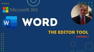 Microsoft Word Tutorial  The Editor Tool [upl. by Berlinda]