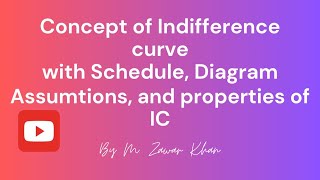 Indifference Curve with Schedule Diagram and Explanation  Lec 4  Consumer Behaviors  Economics [upl. by Ahsienek]