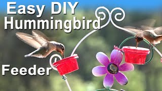 How to Make EASY DIY Hummingbird Feeder Tips on Feeding Recipe Nectar Attract Hummingbirds Bird Dots [upl. by Anita]