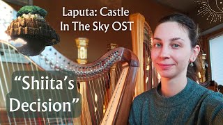 ☁️ Laputa Castle In The Sky OST  Shiitas Decision  cover on harp [upl. by Eniarral]