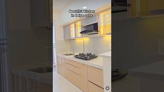 Trending beige color in kitchen2024 kitchen modular trending interiordesign home viralvideo [upl. by Esylle]