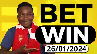 FOOTBALL PREDICTIONS TODAY 26012024 SOCCER PREDICTIONS TODAY  BETTING TIPS footballpredictions [upl. by Edita]