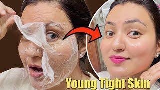 DIY Skin Tightening Challenge  Remove Wrinkles Fine Lines Open Pores Naturally  Loose Skin Gone💕 [upl. by Nywloc]