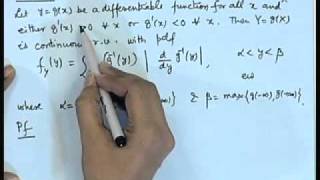 Mod01 Lec17 Function of a Random Variable [upl. by Nirre]